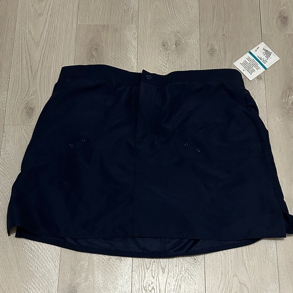 Maxine of Hollywood Navy Swim Skirt